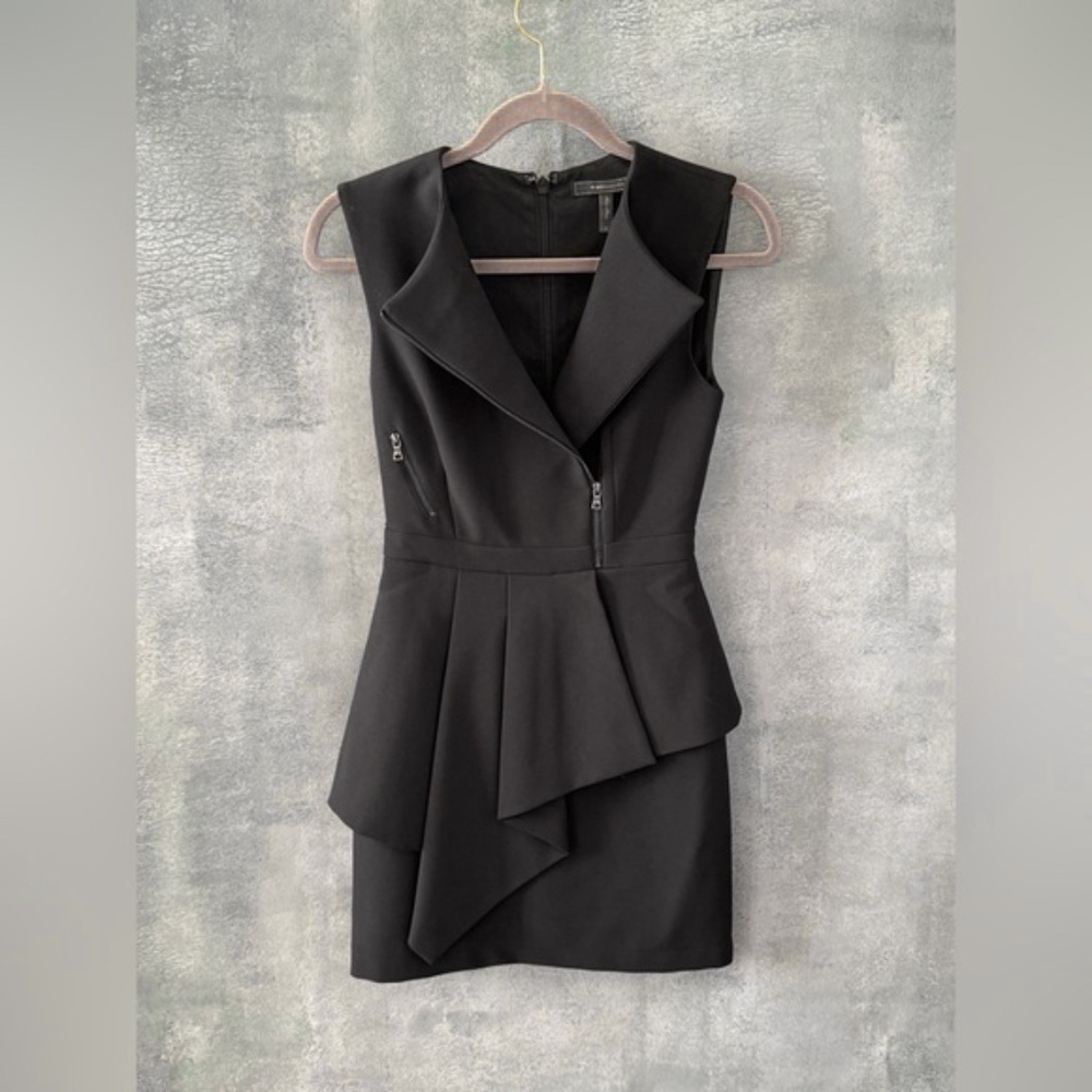 BCBGMaxAzria Black Mini Dress Size 0 or 2 sleeveless